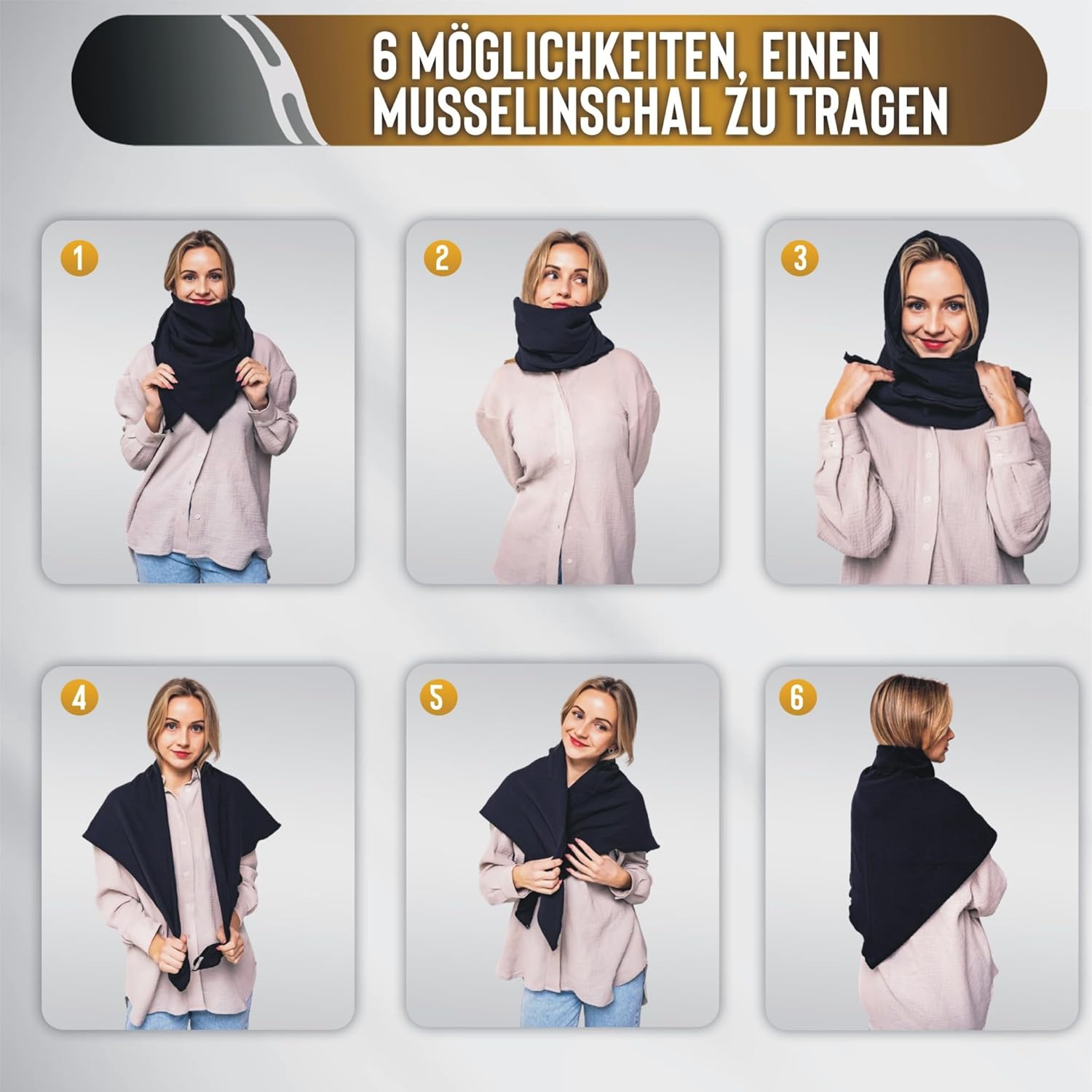 Bufanda de muselina Scandi Bufanda de muselina Scandi